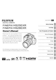 Fujifilm FinePix HS25 EXR manual. Camera Instructions.